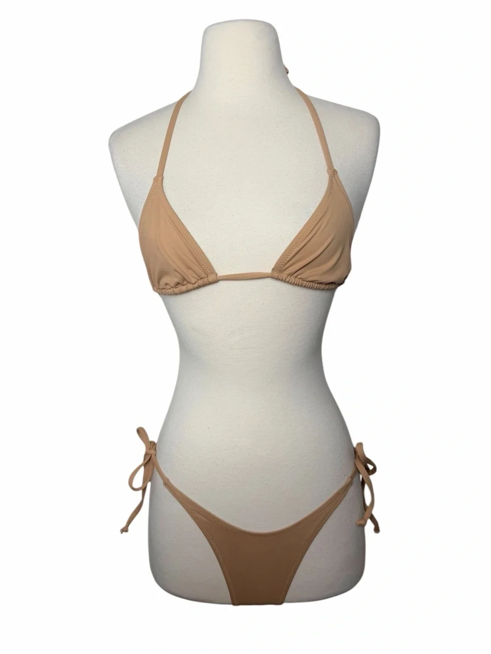 SKIMS NEW TAN TRIGLE BIKINI SET.
